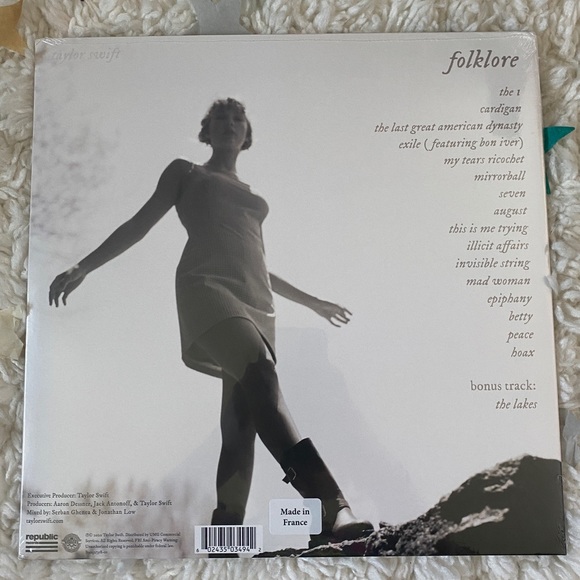 Taylor Swift Folklore Running Like Water Vinyl - Picture 2 of 3